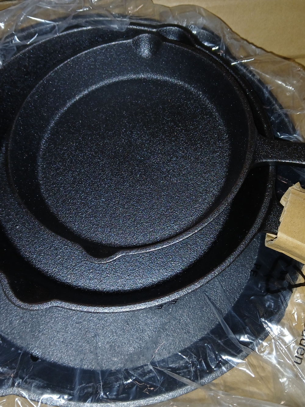 Cast Iron Skillet Set - Black - Unbranded 3 Pc Set